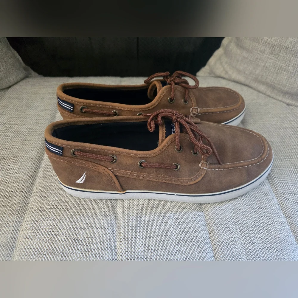 Worn Once Nautica Men's Brown Boat Shoes Size 6
